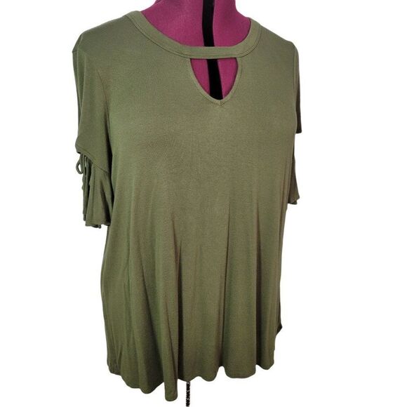 Misia Green Cut Out Bell Sleeves (Size 3X) - Picture 7 of 7